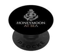 Luna de Miel en el mar Crucero Pareja Viajeros recién Casados PopSockets PopGrip Adhesivo