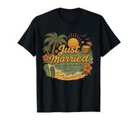 Luna de miel tropical recién casado hasta ahora tan buena pareja divertida Camiseta