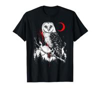 Luna de Sangre Lechuza Gothic Occulto Dark Academia Witchy Camiseta