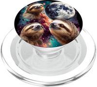 Luna de Tres Perezosos | 3 Sloth Moon Funny Maldito Meme PopSockets PopGrip para MagSafe