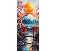 Luna Dipingere con i Numeri Adulti, Misura XXL 35x105cm,Montagna Di Neve 1 Paint by Numbers Kit Principianti Con 3 Penne, Kit Fai Da Te, Hobby Creativi Adulti Regalo Decorazioni, (Senza Cornice) P0M-2