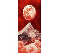 Luna Dipingere con i Numeri Adulti, Misura XXL 60x180cm,Monte Fuji Paint by Numbers Kit Principianti Con 3 Penne, Kit Fai Da Te, Hobby Creativi Adulti Regalo Donna Decorazioni, (Senza Cornice) P0M-200