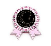 Luna Estrella Símbolo Totem Forma Broche Pin Rosa Ganador Medalla de Premio, Medio, Metal, Medium, Metal