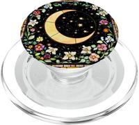 Luna Flores Floral Estrellas Patron Impresion PopSockets PopGrip para MagSafe