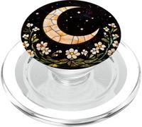 Luna Flores Floral Estrellas Patron Impresion PopSockets PopGrip para MagSafe