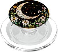 Luna Flores Floral Estrellas Patron Impresion PopSockets PopGrip para MagSafe