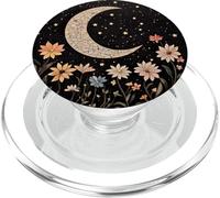 Luna Flores Floral Estrellas Patron Impresion PopSockets PopGrip para MagSafe