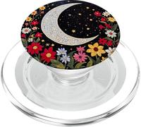 Luna Flores Floral Estrellas Patron Impresion PopSockets PopGrip para MagSafe
