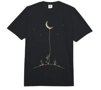 Luna Globo Luna Creciente Noche Estrellada Niña Silueta Comfort Colors Adult Heavyweight T-Shirt