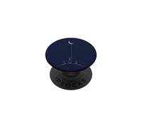 Luna Globo Luna Creciente Noche Estrellada Niña Silueta PopSockets PopGrip Adhesivo