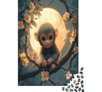 Luna Llena 70x50cm/1000pcs Rompecabezas para Adultos - Monito Entre Flores Juguete De Bricolaje