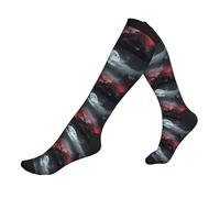 Luna Llena Del Shogun Calcetines Altos Largos Calcetines De Viaje Correr Socks Para Hombres Soporte Senderismo Maternidad 1 Par 50Cm