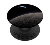 Luna Luna Luna sobre Superficie Lunar Astronomía Espacio Vista PopSockets PopGrip Adhesivo