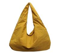 Luna Lush Bag, Maison Ginza Luna Lush Bag, Large Capacity Multi-Pocket Slouchy Tote Handbags Women Large Nylon Shoulder Bags (Yellow)