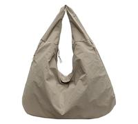 Luna Lush Bag, Maison Ginza Luna Lush Bag, Large Capacity Multi-Pocket Slouchy Tote Handbags Women Large Nylon Shoulder Bags (Khaki)