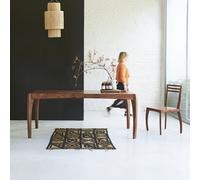 Luna - Mesa de palisandro macizo para 6/8 personas H 76 x B 180 x T 90 cm