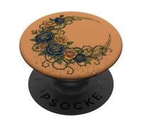 Luna Mística Sol y Flores Estética Bohemia Cottagecore PopSockets PopGrip Adhesivo