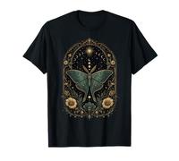 Luna Moth Celestial Botánico Fases Lunares Gótico Boho Camiseta
