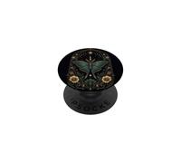 Luna Moth Celestial Botánico Fases Lunares Gótico Boho PopSockets PopGrip Adhesivo