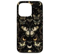 Luna Moth Dark Cottagecore Estética Mariposa Amante Carcasa para iPhone 13 Pro