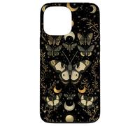 Luna Moth Dark Cottagecore Estética Mariposa Amante Carcasa para iPhone 13 Pro Max