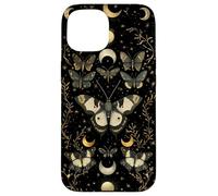 Luna Moth Dark Cottagecore Estética Mariposa Amante Carcasa para iPhone 15