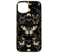 Luna Moth Dark Cottagecore Estética Mariposa Amante Carcasa para iPhone 15 Plus