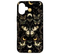 Luna Moth Dark Cottagecore Estética Mariposa Amante Carcasa para iPhone 16 Plus