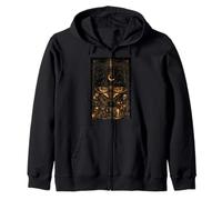 Luna Moth Moon Phases Witchy Pastel Goth sobre Negro Sudadera con Capucha