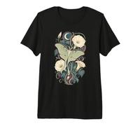 Luna Moth Moonflower Arte botánico Celestial Camiseta Premium