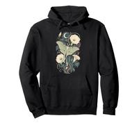 Luna Moth Moonflower Arte botánico Celestial Sudadera con Capucha