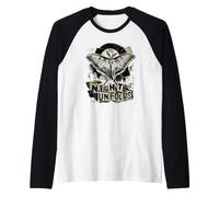 Luna Moth Noche Despliega Grunge Collage Camiseta Manga Raglan