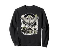 Luna Moth Noche Despliega Grunge Collage Sudadera