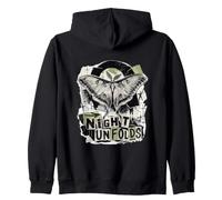 Luna Moth Noche Despliega Grunge Collage Sudadera con Capucha
