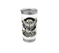 Luna Moth Noche Despliega Grunge Collage Vaso térmico de acero inoxidable de doble pared