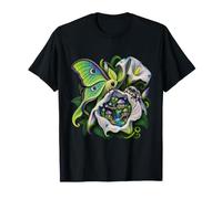 Luna Moth Revela una Aldea Dentro de Moonflowers Camiseta