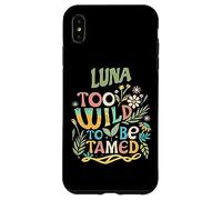 Luna Name Cute Retro Girls Wildflower Luna Name Carcasa para iPhone XS MAX
