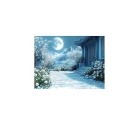 Luna Pintar por Numeros Adultos, Luminiscencia Cuadros para Pintar por Numeros Arquitectura, Manualidades Adultos 70 x 95 cm para Regalo Mujer Luminiscencia Cuadros Decoracion Salon Modernos GYYH-9241