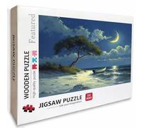 Luna Puzzle Madera, Vista Nocturna Puzzle 6000 Piezas Adultos con Compact Box 179x105cm, Rompecabezas Desafiante, DIY Juegos de Rompecabezas Creativos para Hombres Mujeres, Decoración Verano, K-4517