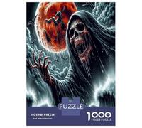 Luna roja 1000 Piezas Puzzle Clásico Aura de Terror Oscuro Paquete De Puzzle, Cartón Premium - Hit Entre Los Mayores, Regalo De Inauguración, Diversión En Casa O Fiestas 52x38cm/1000pcs