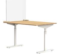Luna separadora para mesas y escritorios, incl. 2 pies de acoplamiento en forma de T, H x A 590 x 750 mm