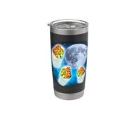Luna Tres Burritos | Gracioso 3 Comida aullante Meme maldito Vaso térmico de acero inoxidable de doble pared