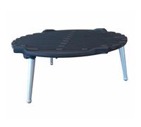 LUNA WAY CAST IRON - Rejilla redonda rejilla Ø30,2 cm | Placa de hierro fundido doble esmaltado negro | Para barbacoa, chimenea, brasero, fogones y fuego vivo | Patas ajustables