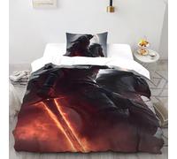 Luna Y Caballero Juego De Ropa De Cama Estampado 3D Mitos Fantasía Microfibra Antialérgica con Cremallera Oculta para Niños Y Adultos Ajuste Single（135x200cm）