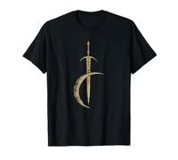 Luna Y Espada Vintage 60s Celestial Mystic Moonlight Art Camiseta