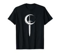 Luna Y Espada Vintage 60s Hoja Celestial Magia Lunar Camiseta