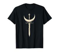 Luna Y Espada Vintage 60s Mystic Blade Lunar Shadow Art Camiseta