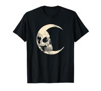 Luna Y Esqueleto Espeluznante Bosque Embrujado Noche Esqueleto Camiseta