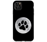 Luna y perro gato huella silueta mascota amantes Carcasa para iPhone 11 Pro Max
