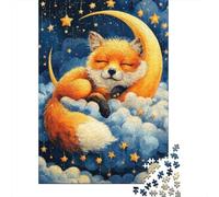 Luna Zorro Durmiente 1000 Piezas Cartón Resistente Rompecabezas Premium Pareja Socios Descompresión Desafío Decoración De Paredes Paquete De Valor 70x50cm/1000pcs